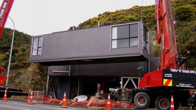 Cliffside Shipping Container Home in New Zealand